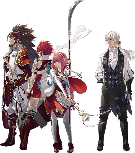 Ryoma, Hinoka, Sakura, Jakob
