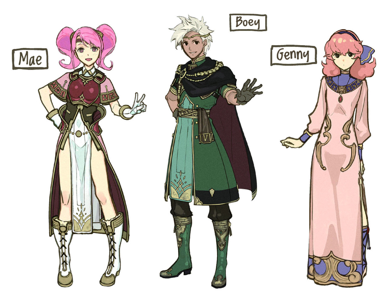 Mae, Boey, Genny
