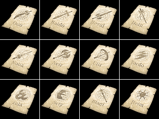 Pergaminos (Scrolls) del FE5
Del sitio oficial del FE5
