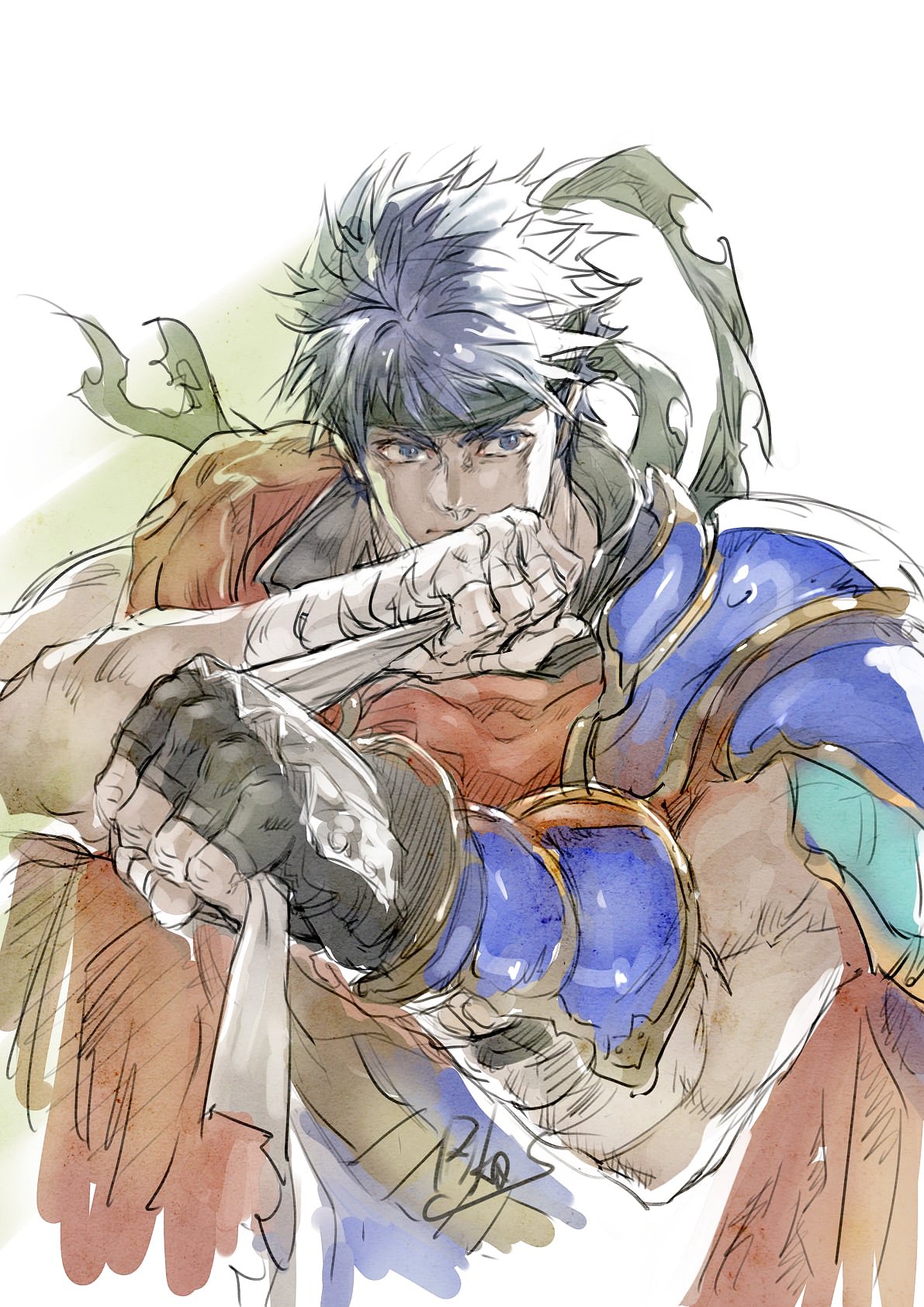 Ike
Ilustración por Suzuki Rika.
Palabras clave: No-cartas