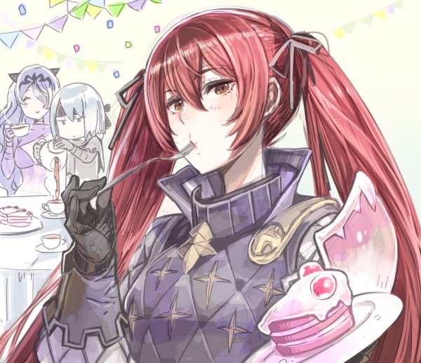 Camilla, Beruka y Selena
Aniversario 3 - Ilustración por Toyo.
Palabras clave: No-cartas Severa