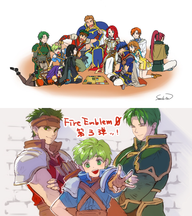 Aniversario 3 - Imagen por serie de cartas de Tellius
Aniversario 3 de Cipher.
Palabras clave: Oscar Mia Rolf Soren Boyd Gatrie Titania Ike Mist Rhys Shinon No-cartas