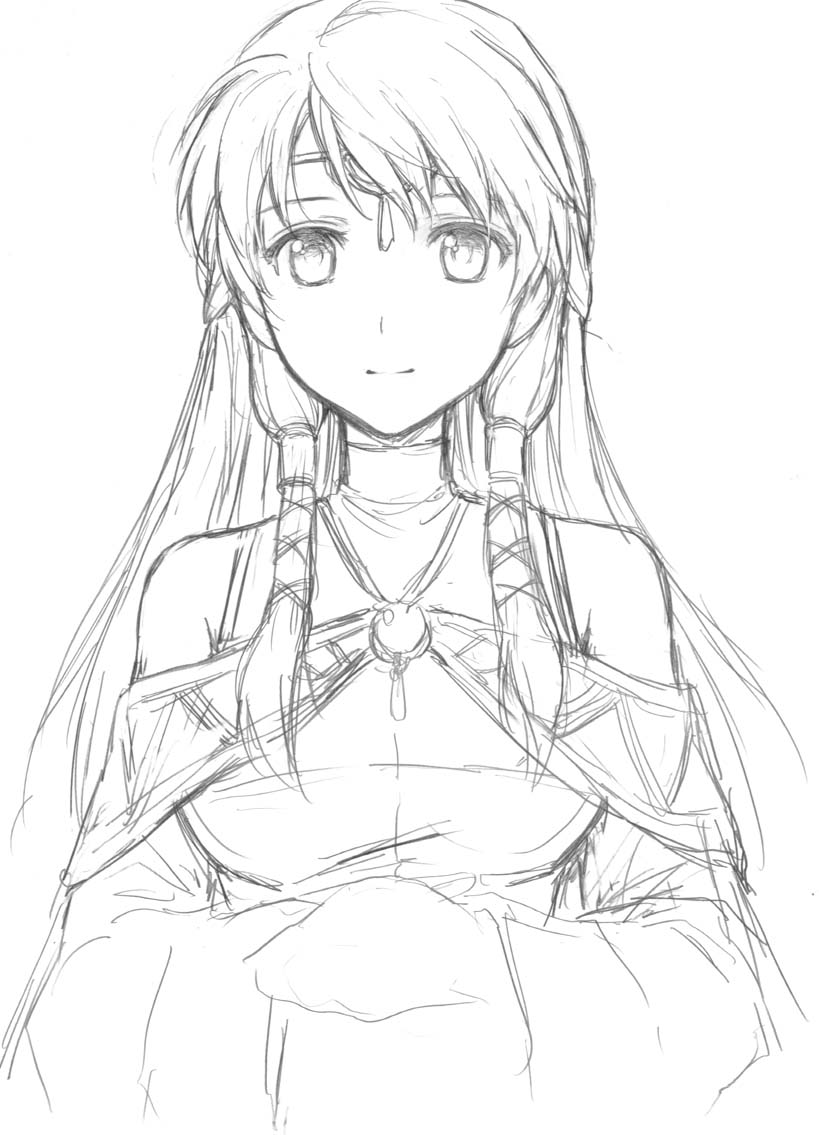 Micaiah
Esbozo por Yamada Kotaro (Manga de FE6)
Palabras clave: No-cartas