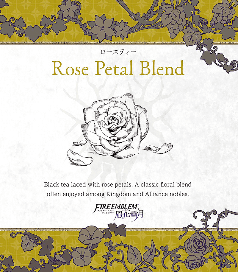 Rose Petal Blend
Parte del [url=https://www.fireemblemwod.com/articulo-1478358486]set oficial de té[/url] de Three Houses.
