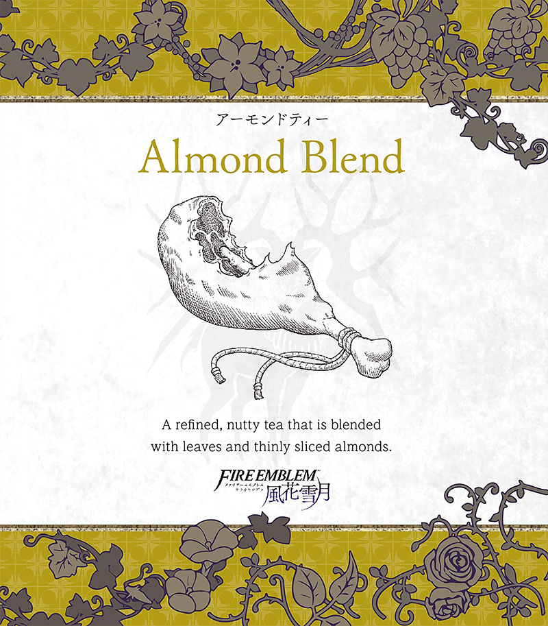 Almond Blend
Parte del [url=https://www.fireemblemwod.com/articulo-1478358486]set oficial de té[/url] de Three Houses.
