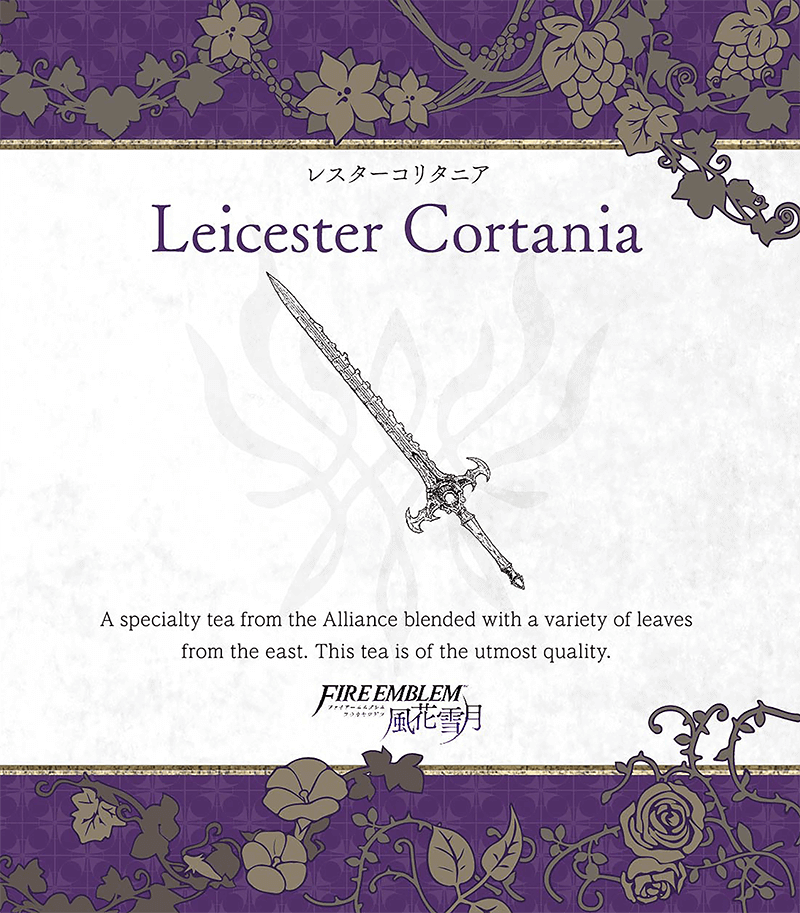 Leicester Cortania
Parte del [url=https://www.fireemblemwod.com/articulo-1478358486]set oficial de té[/url] de Three Houses.

