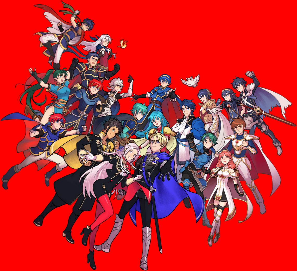 FE Expo II
Palabras clave: Ike Micaiah Yune Hector Lyn Eliwood Corrin Roy Claude Edelgard Dimitri Ephraim Eirika Marth Sigurd Feh Alfonse Alm Celica Leif Lucina Chrom Yune