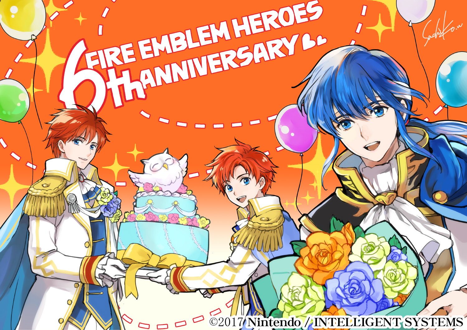 Aniversario 7, Eliwood, Roy Seliph
Por Wada Sachiko
Palabras clave: Feh