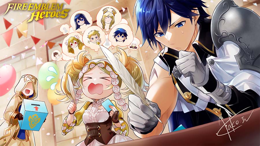 Votación 6 de Elige tus leyendas 
Por Itagaki Hako
Palabras clave: Kiran Lissa Frederick Maribelle Lucina Owain Emmeryn Chrom Robin