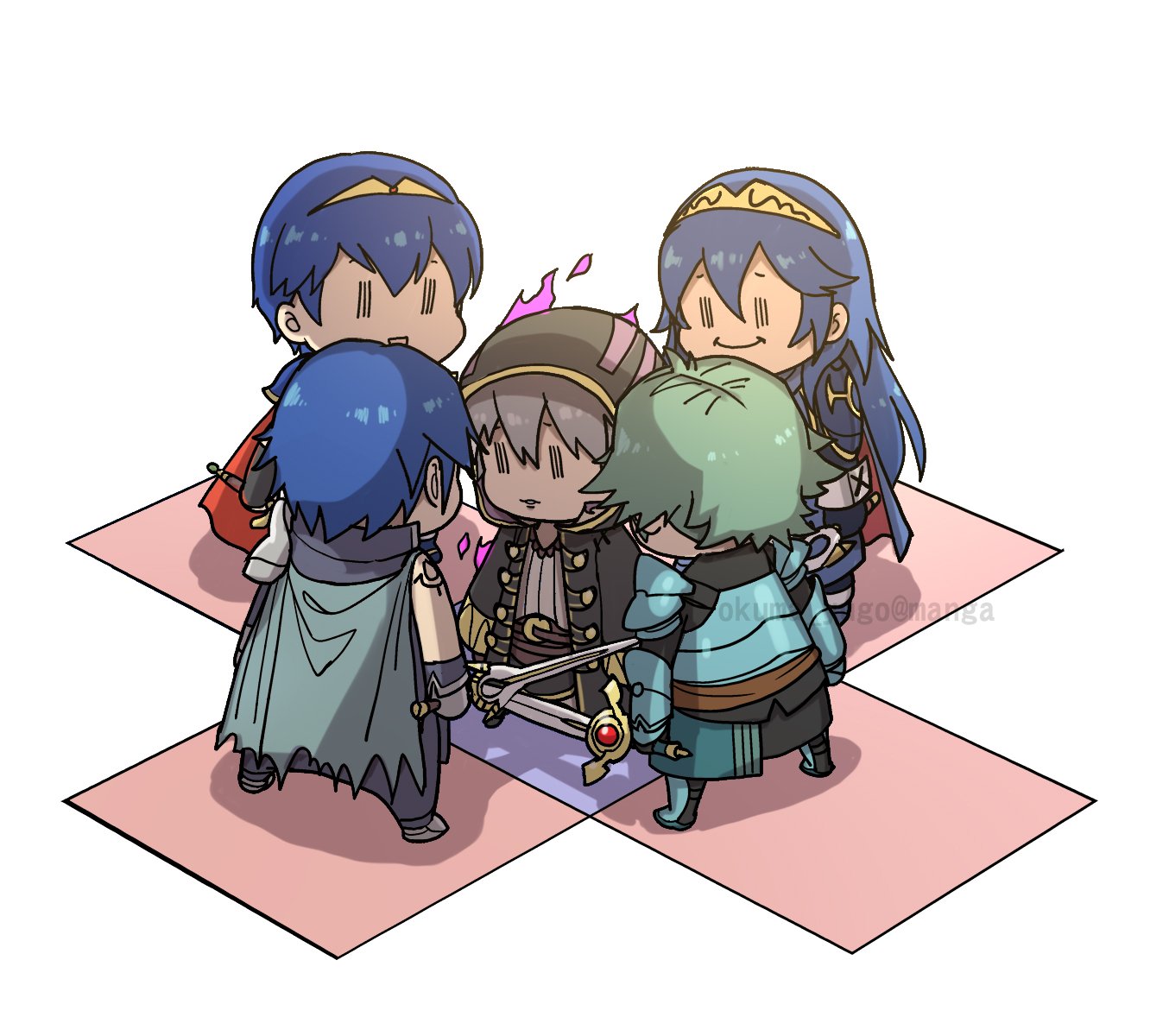 Falchions y Robin Caído (1)
Por ilustradora @okuma_yugo, y la Tormenta (Sombra en el espejo).
