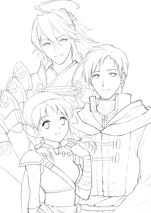 Subaki, Rhys, Rebecca
Por @senri_kita
