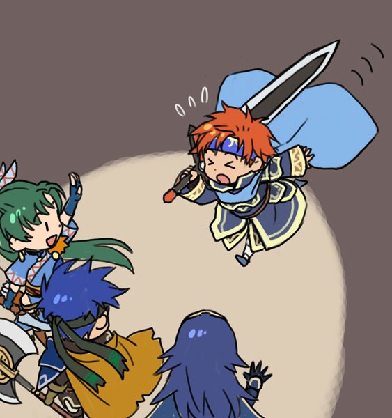 Elige tu Leyenda 03
Dibujo por Senri Kita, ilustrador.
Palabras clave: Lucina Ike Lyn Roy