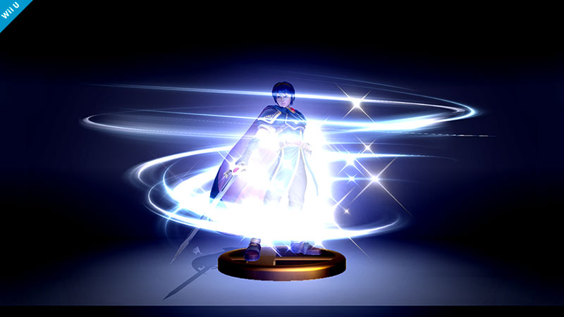 31 (2) (06/10/2014)
"Una vez lo hagas, ¡¡el trofeo de tu personaje amiibo se transforma en una Figura (FIG)!! FIG luchará y se desarrollará por si mismo."
