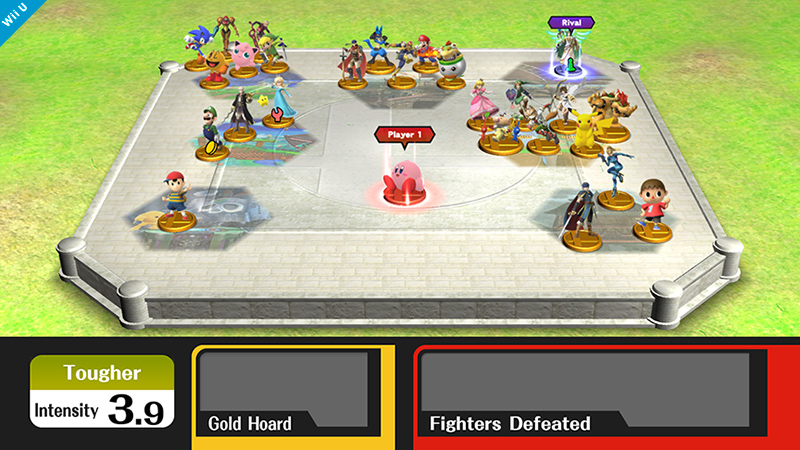 35 (1) (28/10/2014)
"El modo Clásico en la versión de Wii U está configurado como un coliseo con múltiples luchadores en equipos con otros. Mueve tu trofeo y únete donde quieras. Puedes ver una suave imagen en la plataforma, el número de luchadores agrupados en esas imágenes indica contra cuantos deberás encarar. Como puedes ver, esta función destaca el hecho de que el juego soporta un multijugador de hasta 8 jugadores."
